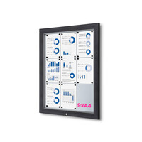 Informatie vitrine antraciet onverlicht buiten