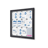Informatie vitrine antraciet onverlicht buiten