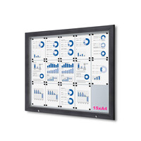 Informatie vitrine antraciet onverlicht buiten