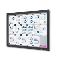 Informatie vitrine antraciet onverlicht buiten