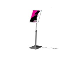 Menustandaard LED verlicht zilver Flexibel A4 en A3 leverbaar
