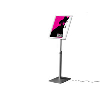 Menustandaard LED verlicht zilver Flexibel A4 en A3 leverbaar