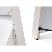 Digitaal Mobielbord Wit verrijdbaar met Samsung 43"beeldscherm