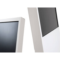 Digitaal Mobielbord Wit verrijdbaar met Samsung 43"beeldscherm