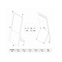 Digitaal Mobielbord Wit verrijdbaar met Samsung 43"beeldscherm