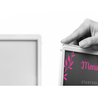Tafelstandaard met LED verlichting | T-standaard in A5, DL | Zwart of Wit