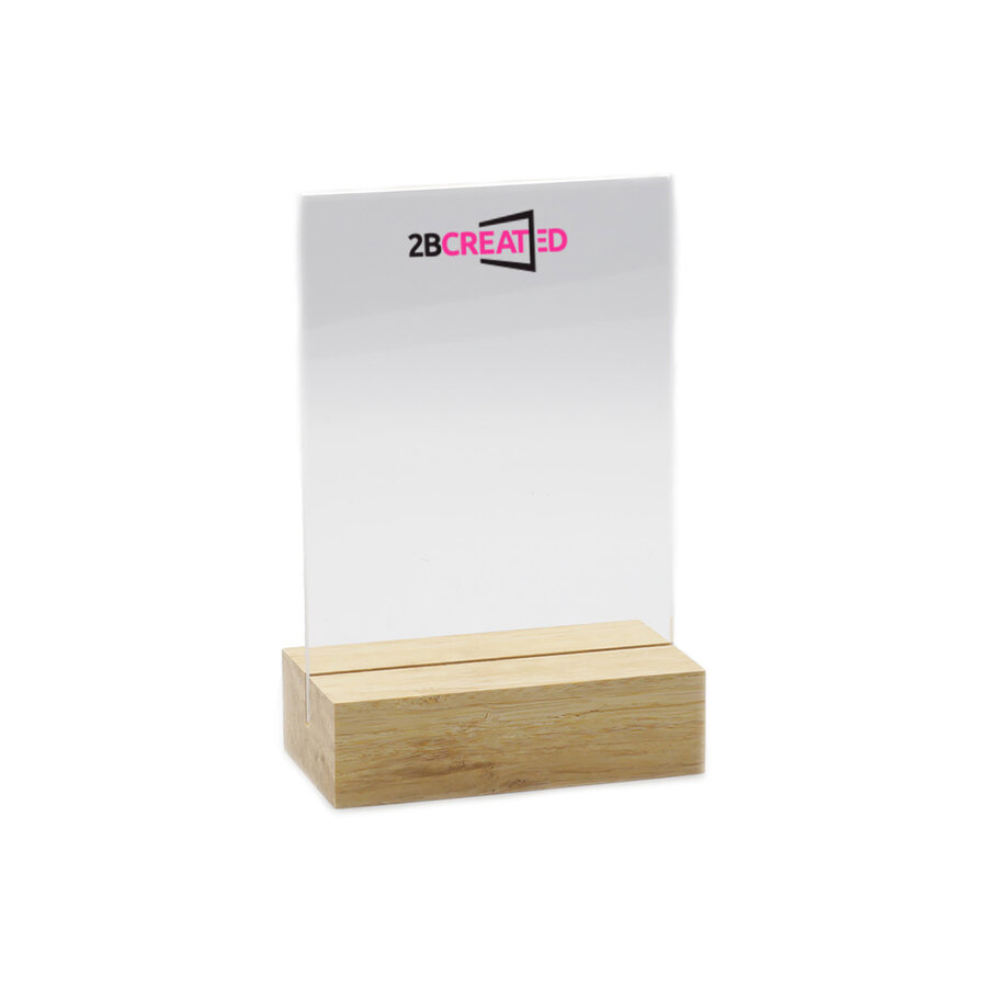 Menukaartstandaard  Bamboe blank - A6, A5 en A4 maten - Copy