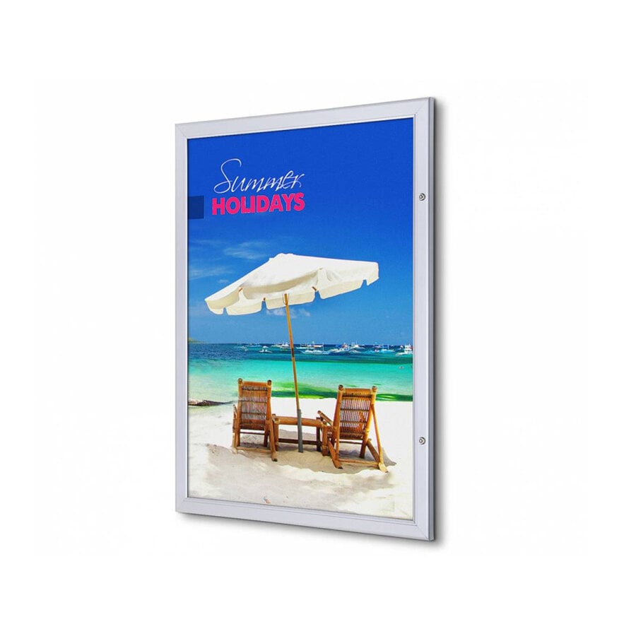 Postervitrine indoor alu afsluitbaar onverlicht | Maten A4, A3, A2, A1, A0, B2, en B1