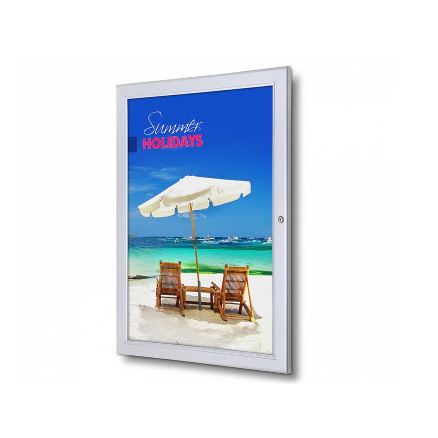 Postervitrine indoor alu afsluitbaar onverlicht | Maten A4, A3, A2, A1, A0, B2, en B1