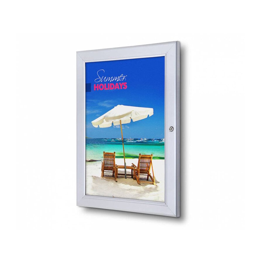 Postervitrine indoor alu afsluitbaar onverlicht | Maten A4, A3, A2, A1, A0, B2, en B1