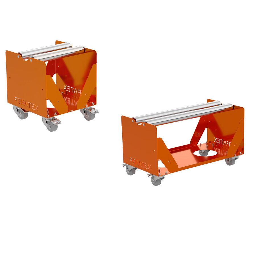 Rollenhouder op wielen kubus | 40cm of 80cm breedte