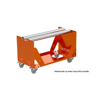 Rollenhouder op wielen kubus | 40cm of 80cm breedte