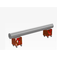 Rollenhouder op wielen kubus | 40cm of 80cm breedte