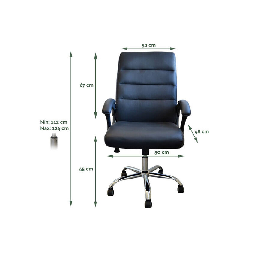 BRASQ Bureaustoel kunstleer Luxe OC600