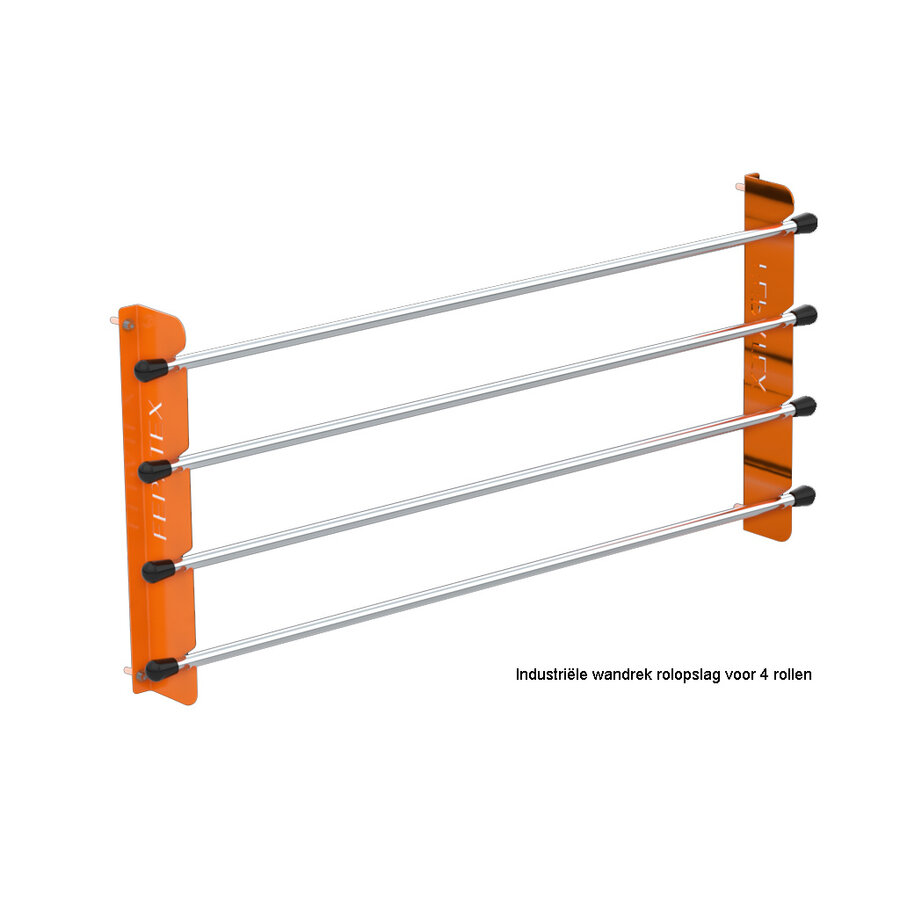 Industriële wandrek rolopslag voor 4 of 8 rollen