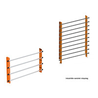 Industriële wandrek rolopslag voor 4 of 8 rollen