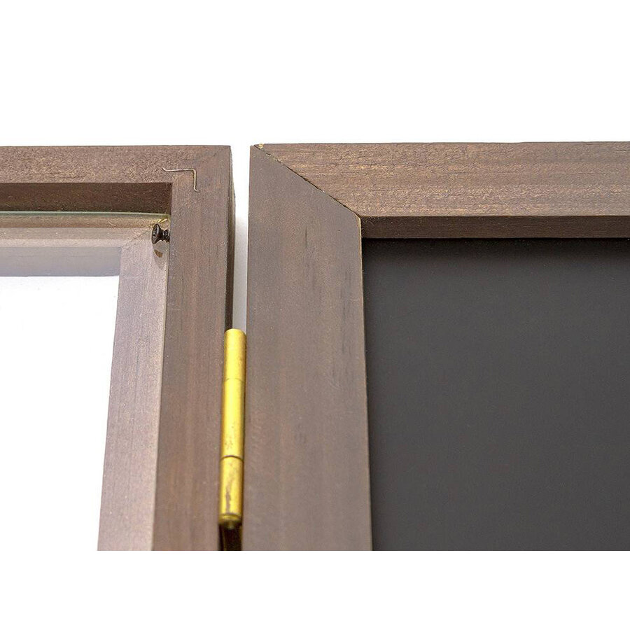 Houten vitrine krijtbord A3 - Binnen gebruik