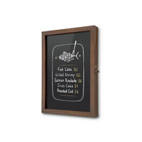 Houten vitrine krijtbord A3 - Binnen gebruik