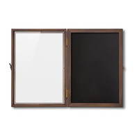 Houten vitrine krijtbord A3 - Binnen gebruik