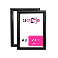 Kliklijst zwart 25mm verstek | Aanbieding A4 en A3