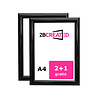 Kliklijst zwart 25mm verstek | Aanbieding A4 en A3