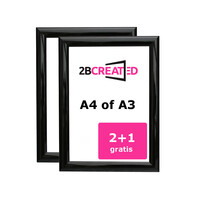 Kliklijst zwart 25mm verstek | Aanbieding A4 en A3