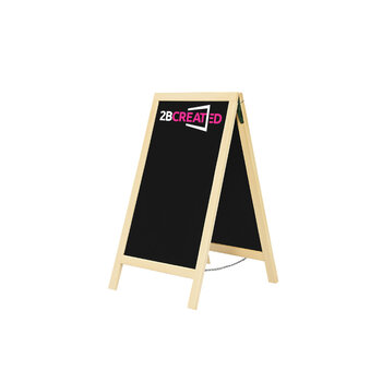Krijtstoepbord Blankhout 70x130cm 