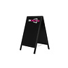 Krijtstoepbord Zwart 70x130cm | binnen en buiten gebruik