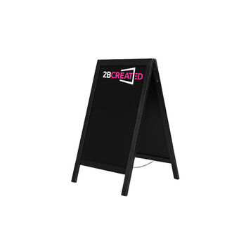 Krijtstoepbord Zwart 70x130cm 