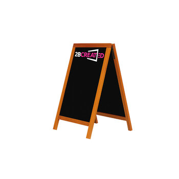 Krijtstoepbord Mahonie 70x130cm 