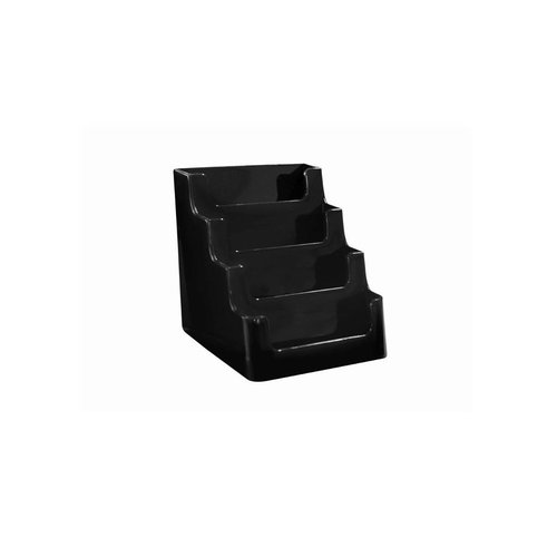 Visitekaart standaard 4 vaks zwart  Visitekaart standaard 4 vaks zwart