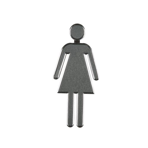 Toiletbord vrouwen chroom gecoate 3D 