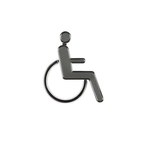 Toilet bord invalide chroom gecoate 3D  Toilet bord invalide chroom gecoate 3D