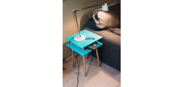 Ufo Square Bijzettafel High Turquoise Ragaba Ufo Square Bijzettafel High Turquoise