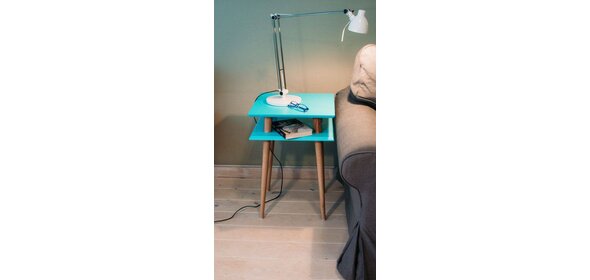 Ufo Square Bijzettafel High Turquoise Ragaba Ufo Square Bijzettafel High Turquoise
