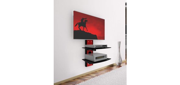 Shelver TV wandmeubel Rood Casado Shelver TV wandmeubel Rood