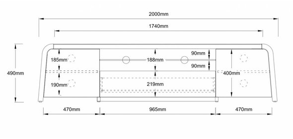 SL4200 TV meubel Zwart Jahnke Moebel SL4200 TV meubel Zwart