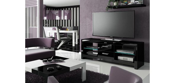 Andora TV meubel HG Zwart Hubertus Meble Andora TV meubel HG Zwart