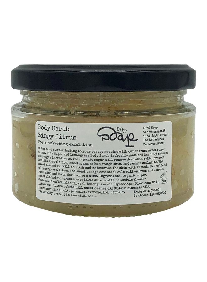 Sugar & Lemongrass Body Scrub: Zingy Citrus!