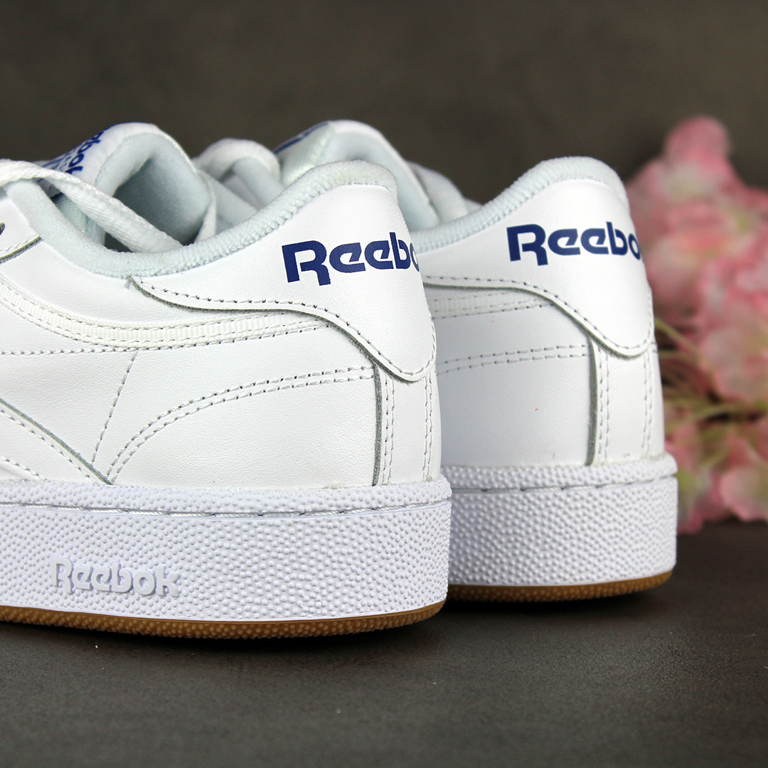 reebok club c 85 intense white royal gum