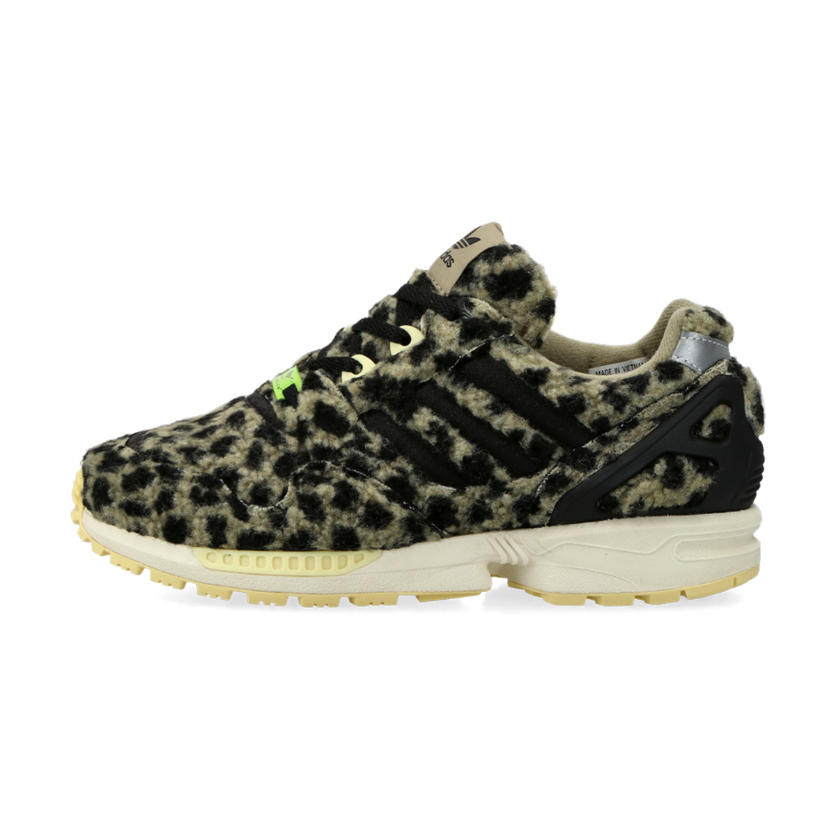 adidas brown zx flux animal print sneakers