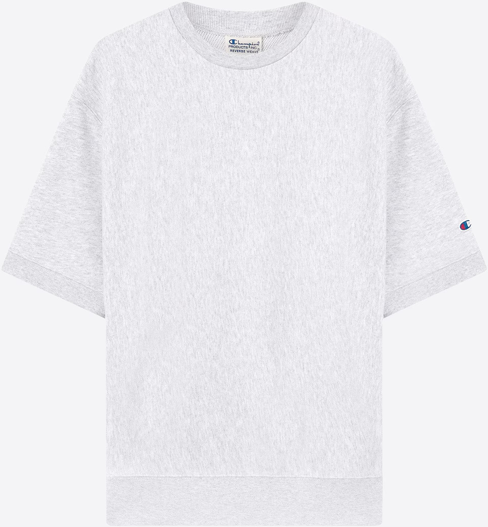 Champion Crewneck Short Sleeves Sweatshirt (Grey) EM004