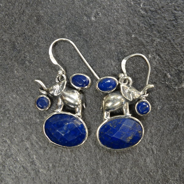 Lapis Lazuli oorbellen - 925 sterling zilver