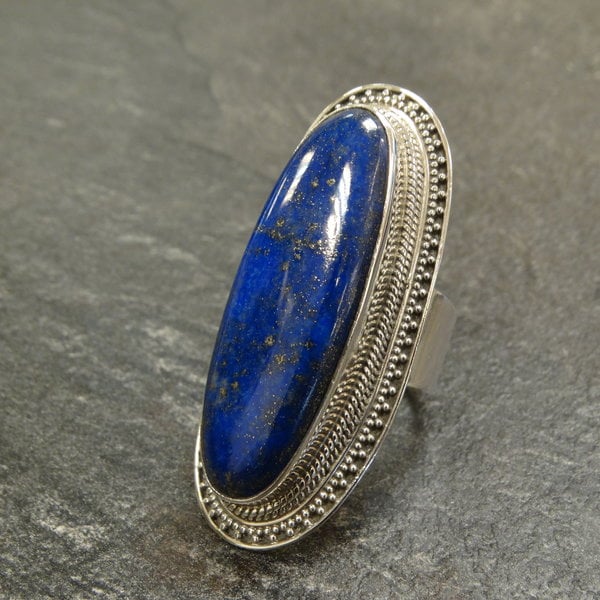 Lapis Lazuli ring - 925 sterling zilver
