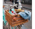 Fietskrat met bekerhouder