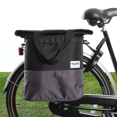 Urban Proof Shopper fietstas 20L Recycled - Zwart/Grijs
