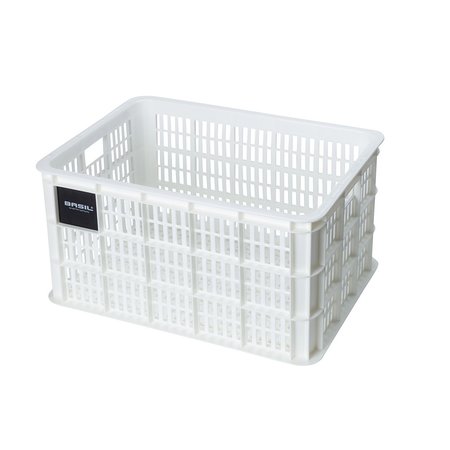Basil Fietskrat Crate L 40L Bright White voor MIK/Racktime