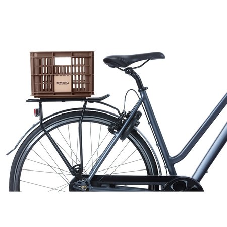 Basil Fietskrat Crate S 17,5L Brown voor MIK/Racktime