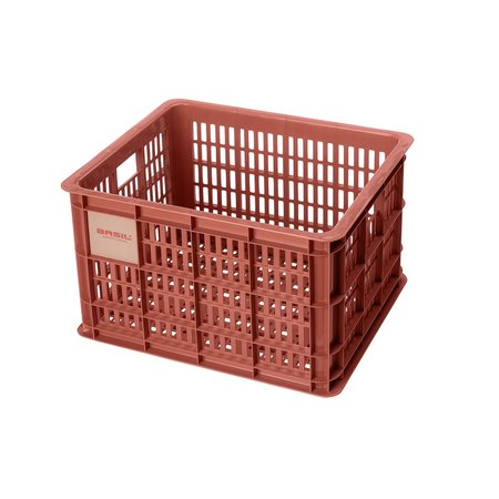 Basil Fietskrat Crate M 29,5L Terra Red voor MIK/RT