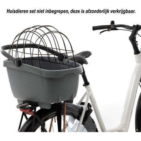 New Looxs Fietsmand Clipper Racktime 28L Antraciet - Ook voor de hond